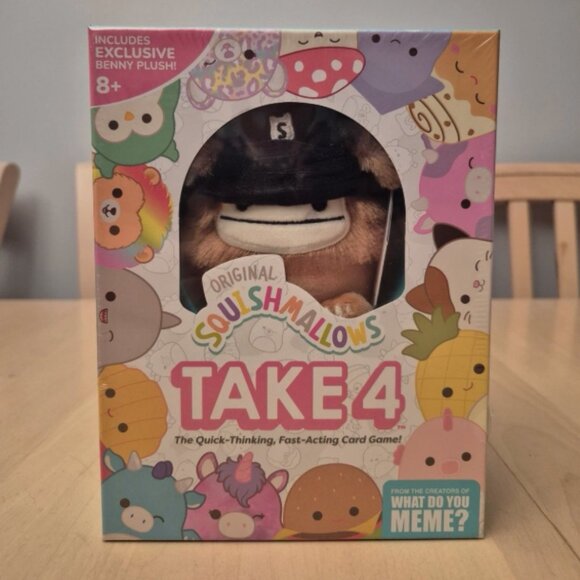 Collectible Squishmallows Take 4 Card Game + Benny The Bigfoot Plush - Brand New - Picture 2 of 6